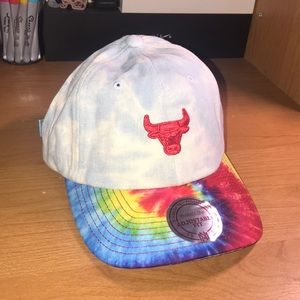 Unique Denim Tye Dye NBA Bulls Dad Hat